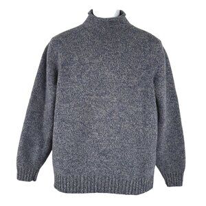 Todd Snyder Roll Neck Sweater Mens XL Wool Blue Mix Long Sleeve Casual FS-1459